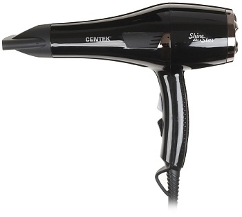 Фен Centek CT-2256 (черн) 2000Вт, 2 режима мощности, 2 режима температуры +холодный обдув