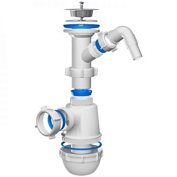 Сифон Ани Грот1 1/2 40 с отв. д/стир. маш.А 1000