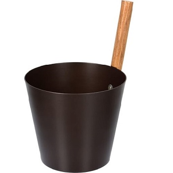 Бадья из алюминия 5 л, коричневая "Банные штучки"