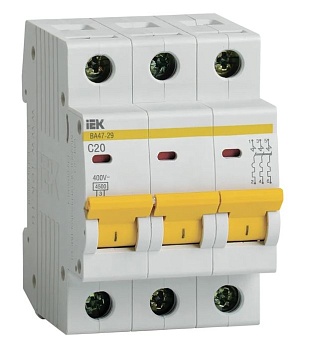 Автомат.выкл. мод.3п 20А С 4,5кА IEK