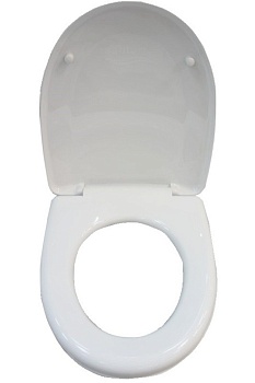 Сиденье на унитаз ЭЛИТ белое жесткое