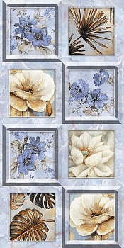 Панель ПВХ 2,7х0,25 Цветочная плитка