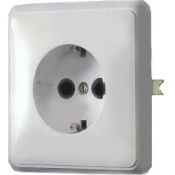 Розетка 1-м СП с/з бел. БЕЛТИЗ