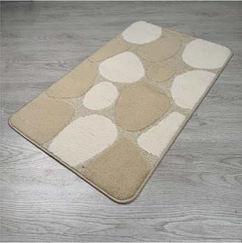 Коврик  для ванной MAXIMUS Камни 60*100мм бежевый 