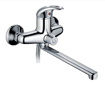 Смеситель для ванны FRAP-2202 L-нос 35см латунь