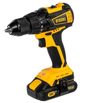 Дрель-шуруповерт аккумуляторная, бесщеточный BLDL-IB-18-02, Li-Ion, 18 В, 2 акк.// Denzel