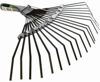 Грабли веерные 22 зуб. без черенка оцинков.