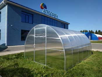 Теплица Радость Дачника оц. (3х8х2,1м) шаг0,65 из проф. трубы 40х20 без поликарб.