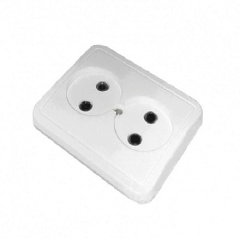 Розетка 2-м ОП б/заземл. бел. БЕЛТИЗ СП10-012 сп