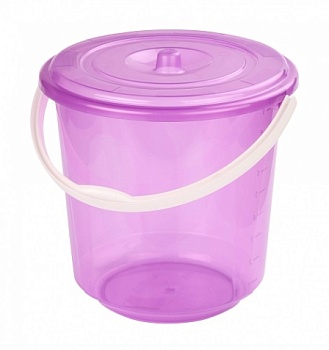 Ведро 10л М1213 Хозяюшка с крышкой Альтернатива