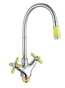 Смесительд/кухни Oliva Gota Rosio ,с махов.высок.гибк.излив, салат.ручки