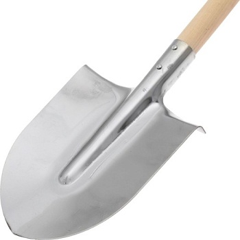 Лопата штыковая S=1,5 мм Нерж. с дер./черенком