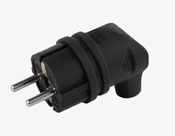 Вилка угловая 16А с заземл. каучук TOKOV ELECTRIC 