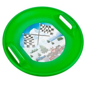 Санки-ледянки Форсаж (машинки.зеленые)