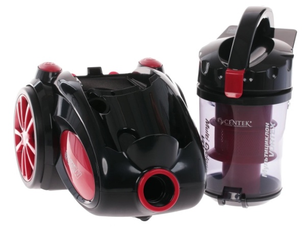 3. Пылесос Centek CT-2521 (черный-красный) циклон