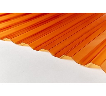 Поликарбонат монолитный 2,00х1,05 терракотовый 0,8мм