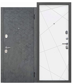 Дверь ФЕНИКС линии Велюр белый софт 96 лев.