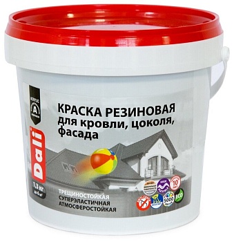 Краска резиновая DALI черная 1,3кг