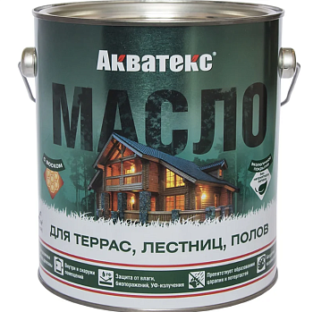 Масло 0,75л для террас, полов, лестниц АКВАТЕКС