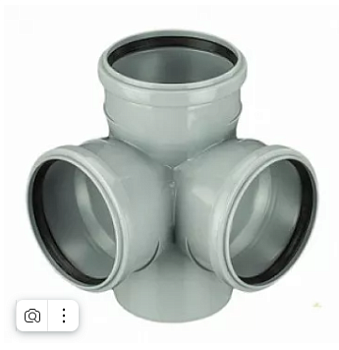 Крестовина ПНД 110/110/110 *90 двухплоскостная