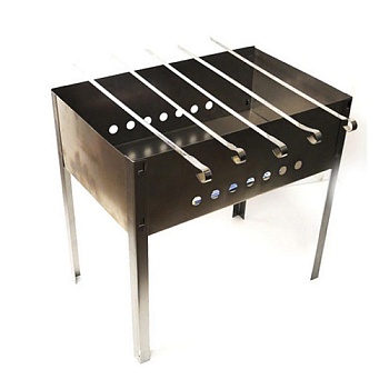 Мангал+5 шамп.короб.50х30х14см, сталь 0,5мм, коробка