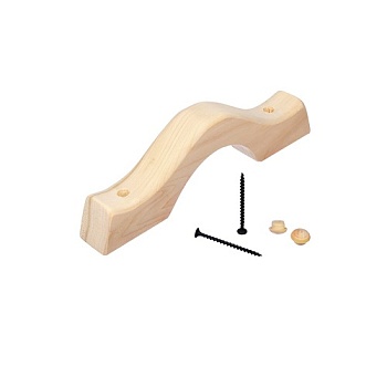 Ручка дверная (д/бани) 35см осина