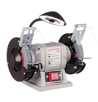 Станок точильный Интерскол Т-125/120 (539.1.0.00) с подсветкой, 120 Вт, D 125 мм