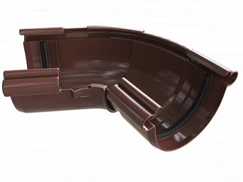 Угол д/желоба ф120*145 ПВХ корич. "Альта-Профиль"