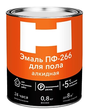 Краска эмаль ПФ-266 0,8кг золотисто-корич. "H"