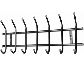 Вешалка настенная 2К черный матовый