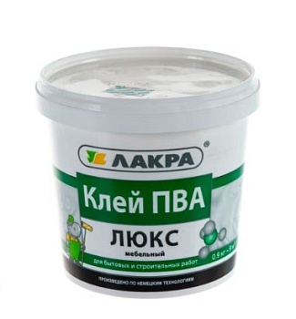 Клей ПВА Люкс мебельный 0,9кг ЛАКРА