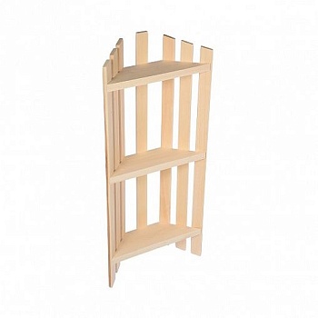 Полка угловая трехярусная 76*33*11см липа