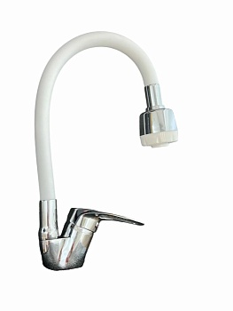 Смеситель д/кухни Rainsberg  R3193 FЕ  гибкий излив(белый) 2 режима