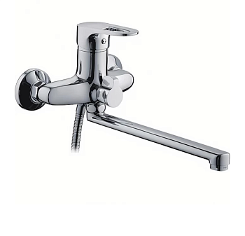 Смеситель для ванны FRAP-22702-В L-нос 30см силумин