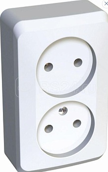 Розетка 2-м ОП бел. 16А б.з. Этюд "Schneider Electric"