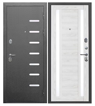 Дверь стал. Ривьера 9см Серебро Царга 96L