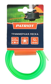 Леска для триммера 2,0ммх12м звезда