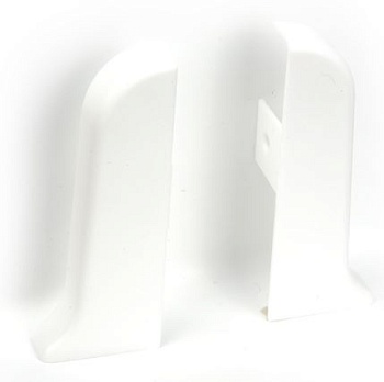 Заглушка для плинтуса пара ПВХ Рико Лео 56мм 2шт/уп 110 Белый