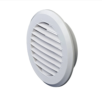 Решетка пластмассовая круглая с фланцем (d=100 мм; 145х145х40 мм) Эвент ПКР 145/100