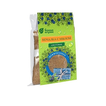 Мочалка джут с натур.мылом  100г