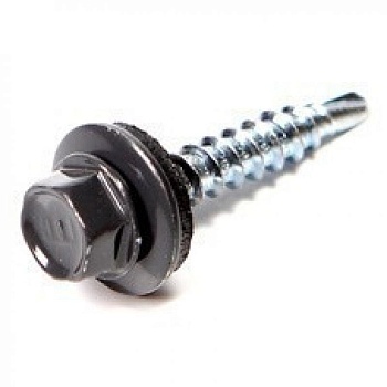 Саморез кровельный 5,5х25 RAL7024