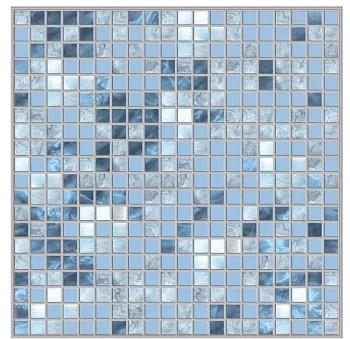 Панель ПВХ 3D самокл.Мозайка Океан 48*48