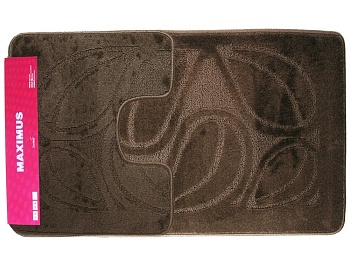 Коврик  для ванной MAXIMUS классик 60*100+50*60 шоколад