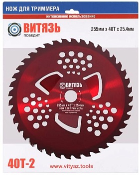 Нож для триммера Витязь 40Т-2 255*1,3