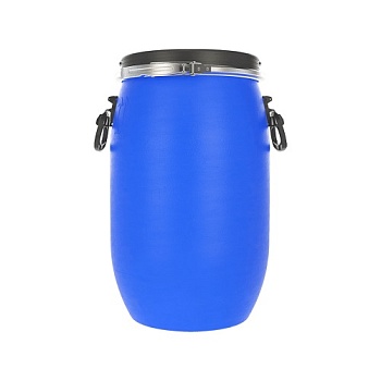 Бочка пласт. 30л синяя,2 ручки, крышка