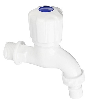 Кран водоразборный, 1/2, полипропилен со штуцером