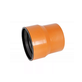 Переход с 160 чугун на 110 ПНД рыжий