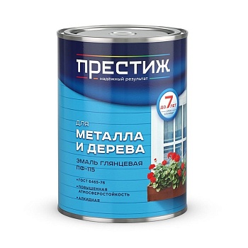 Краска эмаль ПФ-115 0,9кг красная ПРЕСТИЖ