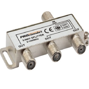 Делитель ТВ "краб" х3 под F разъем 5-1000 МГц Rexant 05-6002