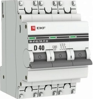 Автомат.выкл. мод.3п 40А 4,5кА EKF